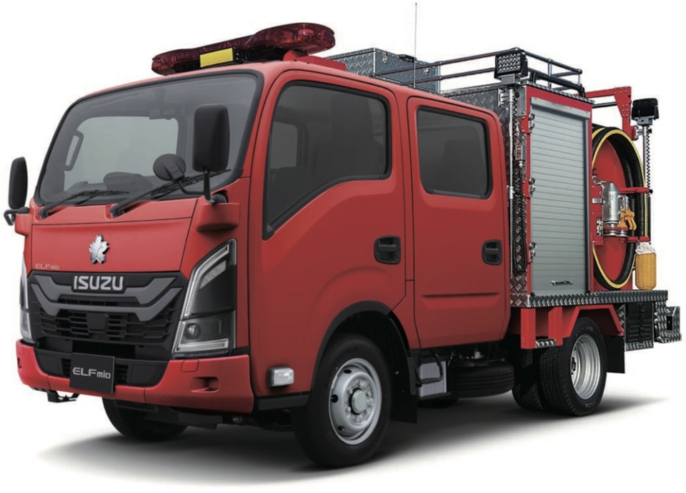 小型動力ポンプ付積載車「ELFmio」